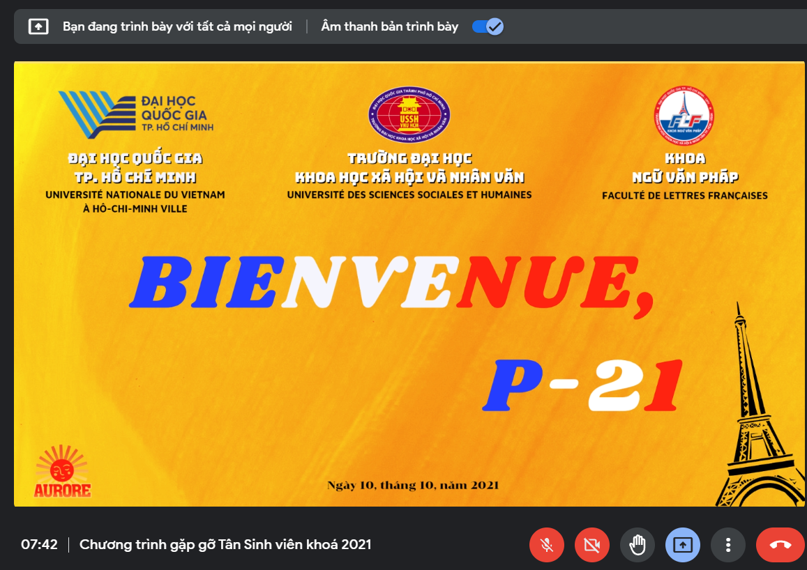 Chương trình gặp gỡ Tân sinh viên khoa 2021