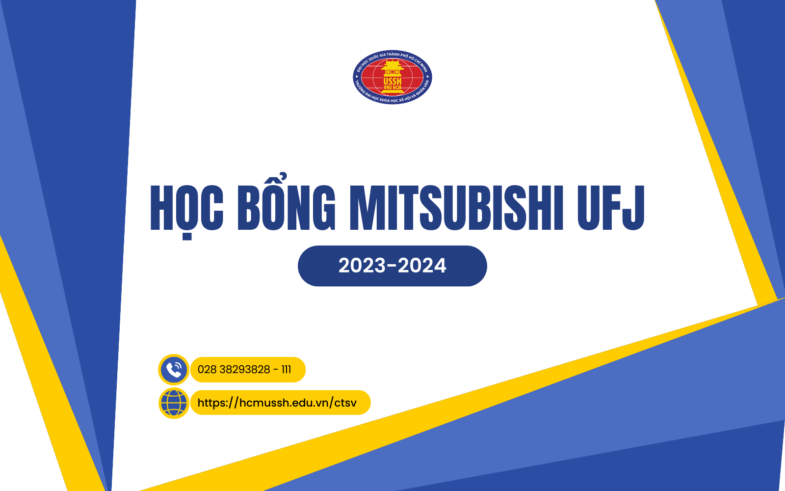 Học bổng Mitsubishi UFJ năm học 2023-2024