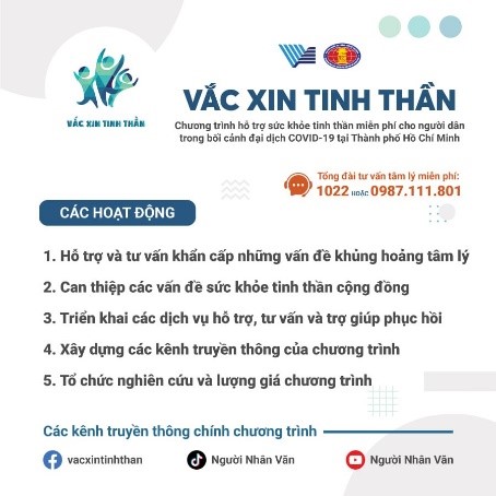 Tổng đài 1022- Nhánh số 6: Liều Vacxin tăng đề kháng và Hỗ trợ tinh thần khẩn cấp trong đại dịch covid-19