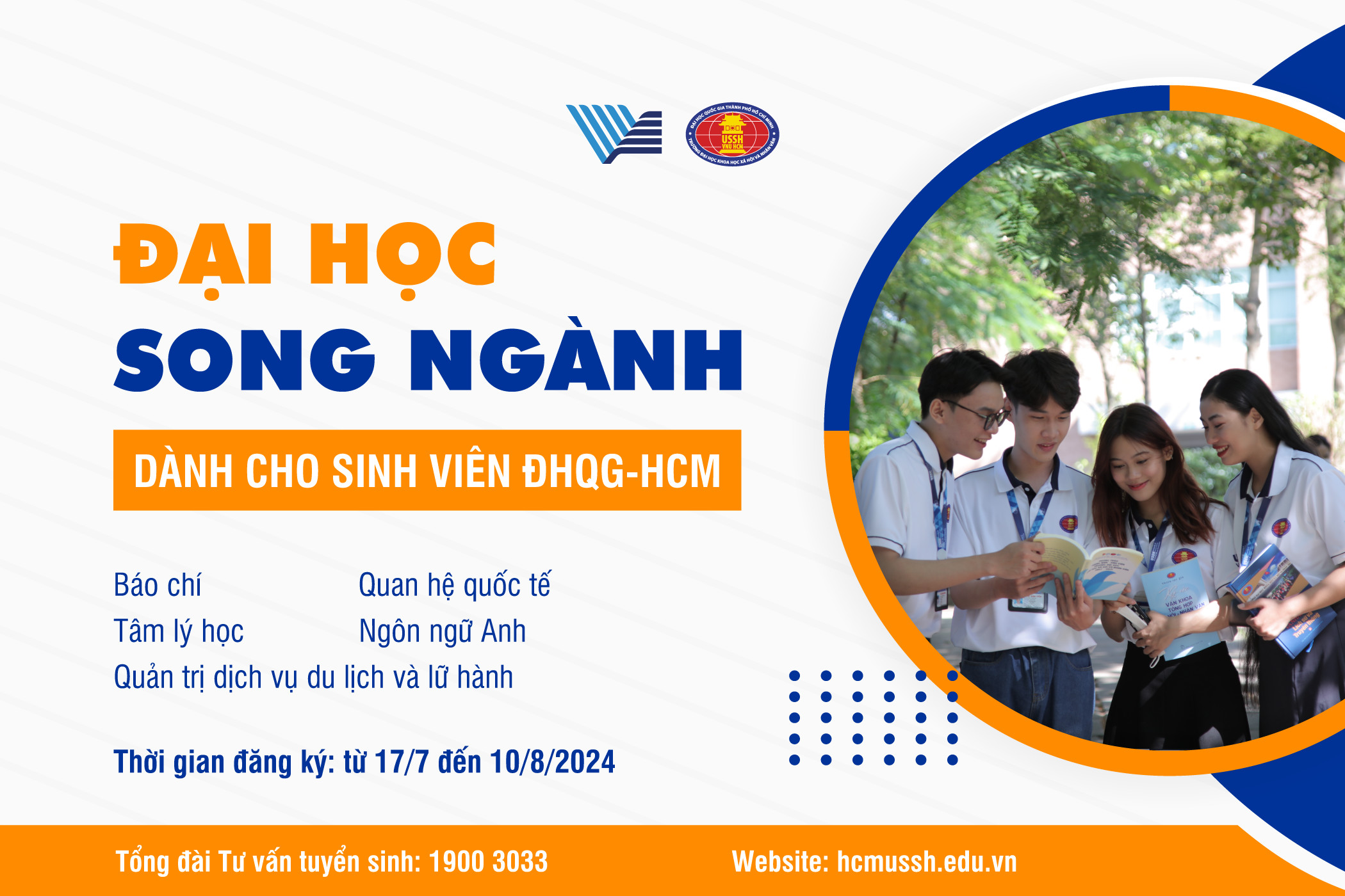 Tuyển sinh đào tạo song ngành trình độ đại học chính quy đợt 1 năm học 2024-2025