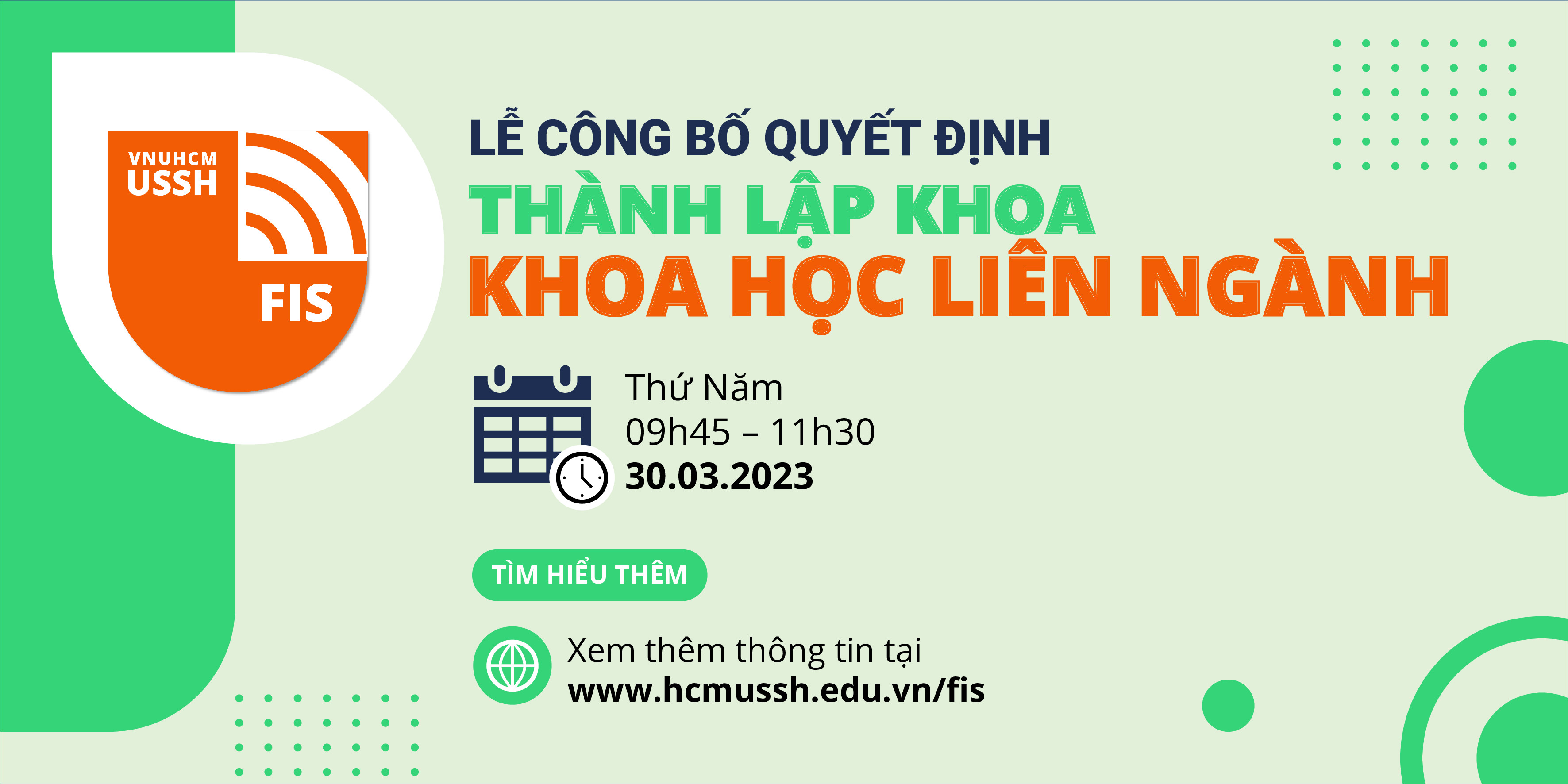 Trước thềm lễ công bố Quyết định thành lập khoa Khoa học liên ngành