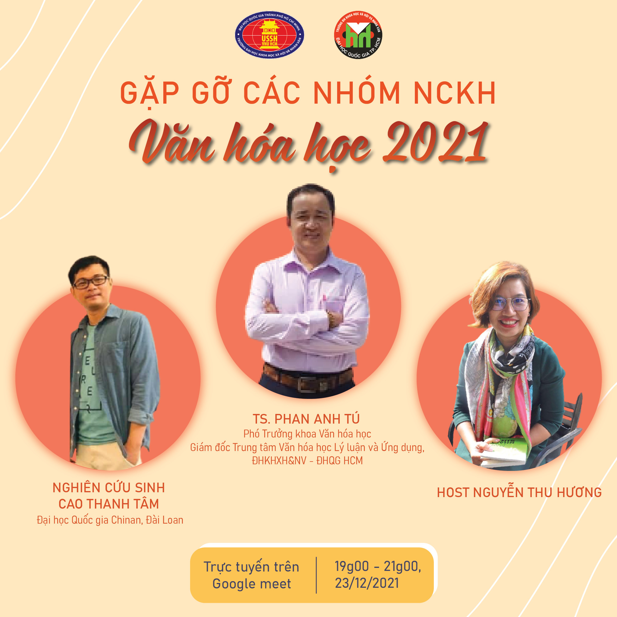 Gặp gỡ các nhóm sinh viên NCKH Khoa Văn hóa học 𝟐𝟎𝟐𝟏 lần 2