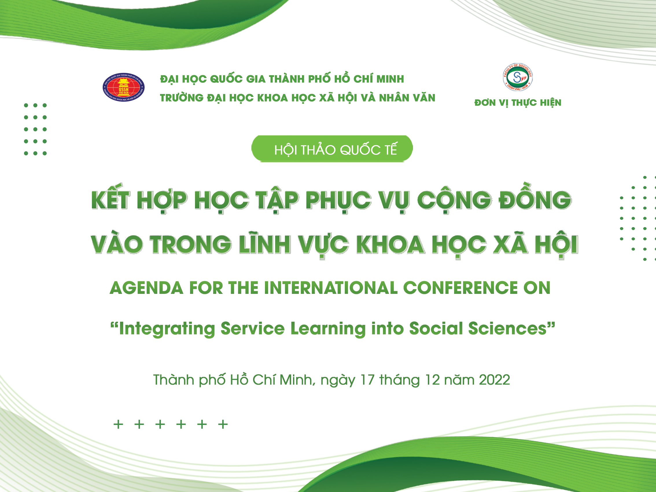 Hội thảo Quốc tế “Kết hợp học tập phục vụ cộng đồng vào trong lĩnh vực Khoa học xã hội”