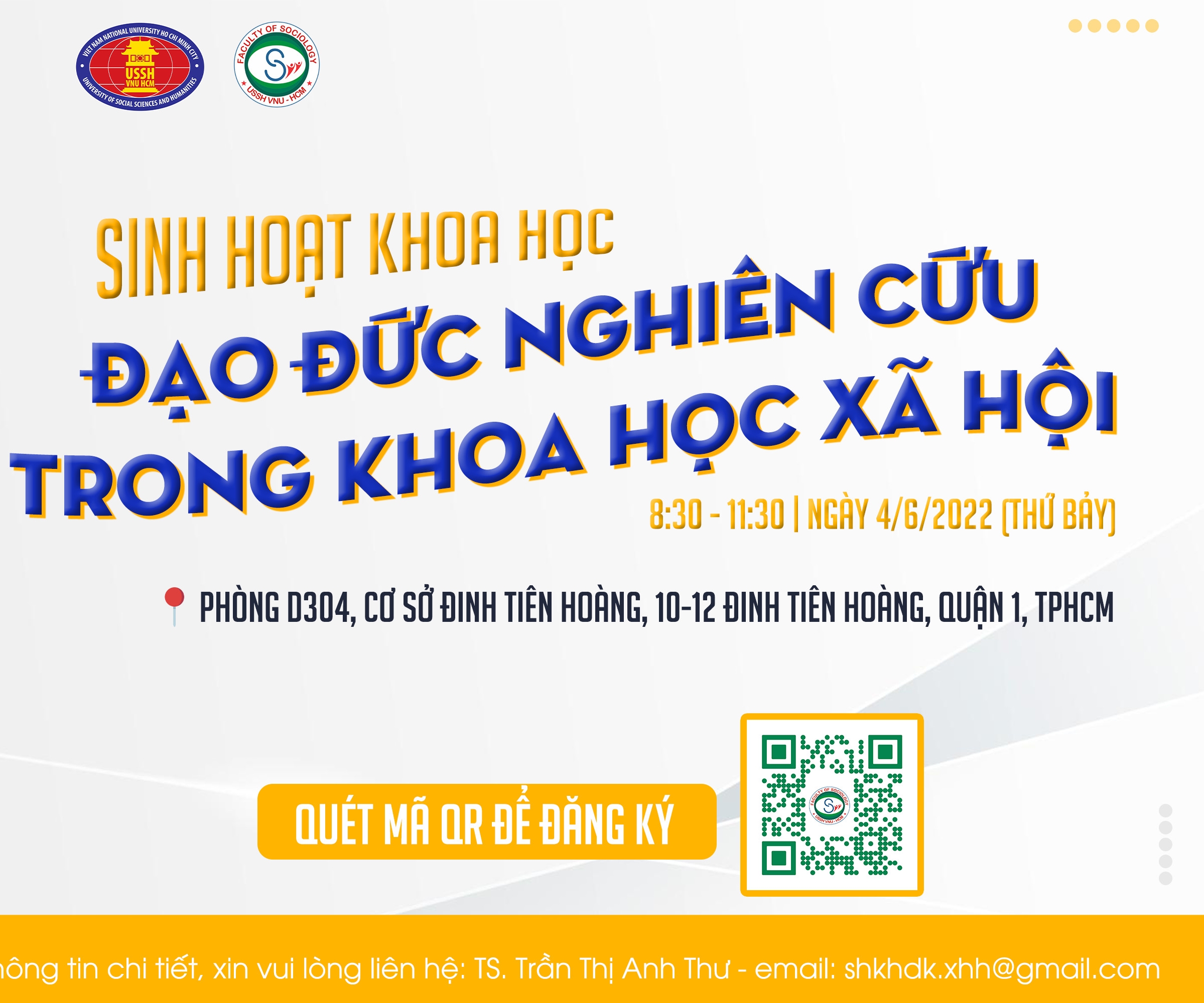 Sinh hoạt học thuật: Đạo đức nghiên cứu trong khoa học xã hội