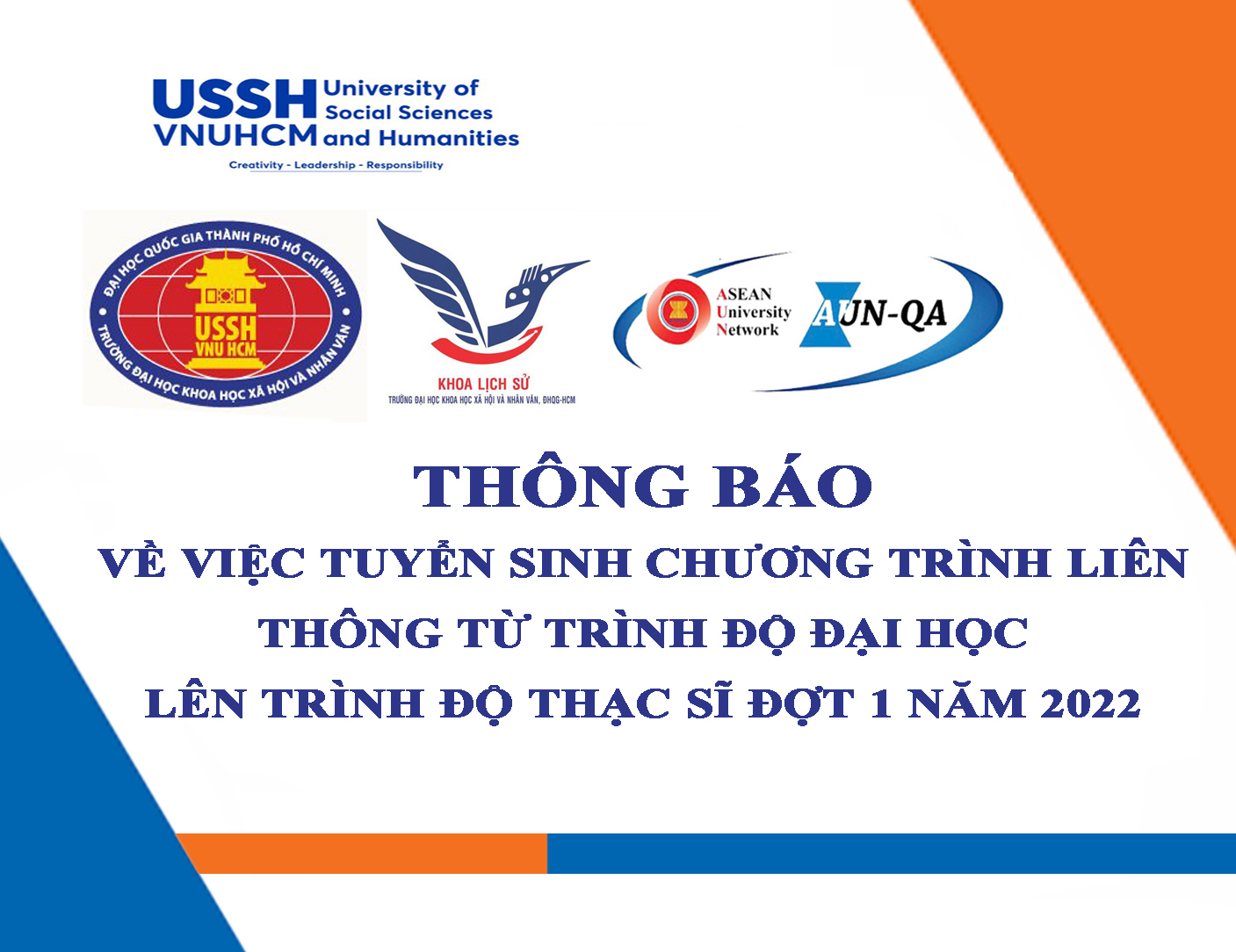 Thông báo về việc tuyển sinh chương trình liên thông từ trình độ đại học lên trình độ thạc sĩ đợt 1 năm 2022