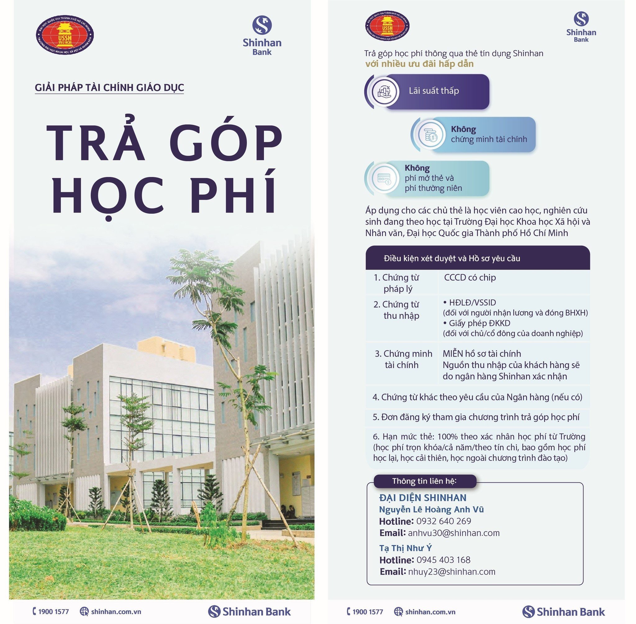 Chương trình trả góp học phí đặc biệt cùng Shinhan Bank