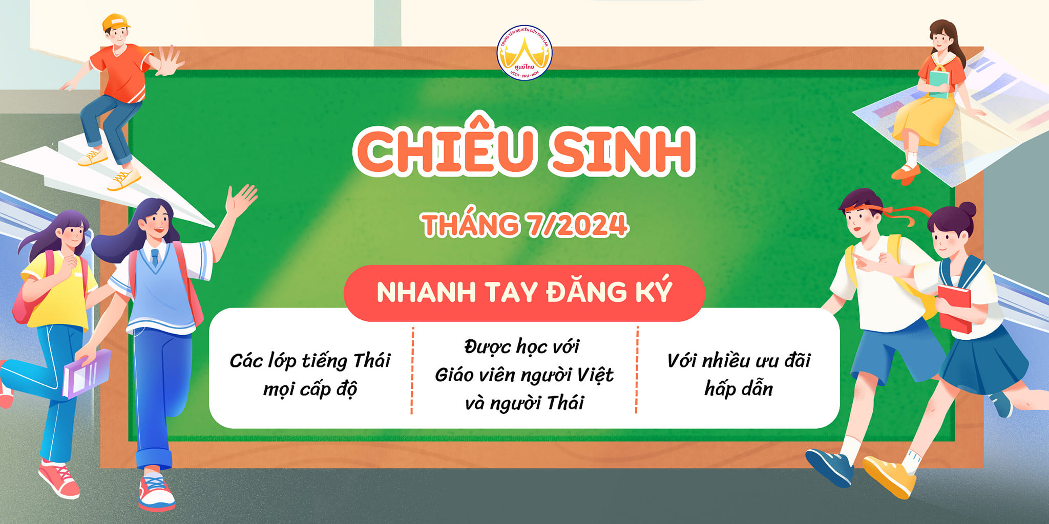 Chiêu sinh lớp tiếng Thái Offline & Online tháng 07/2024