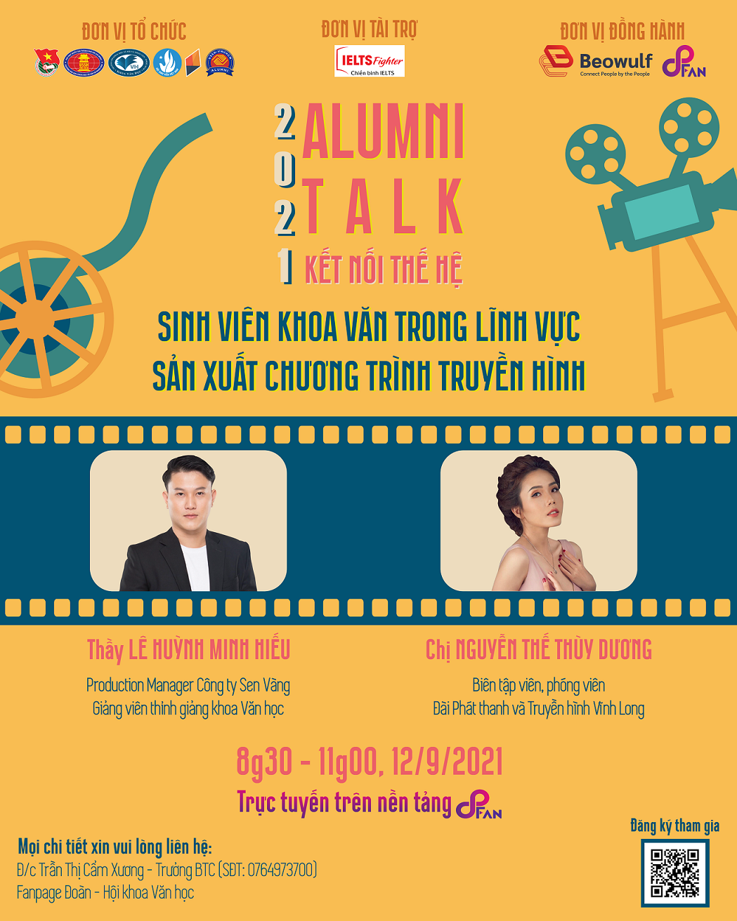 Tọa đàm - Alumnitalk 2021 “Kết nối thế hệ”: Sinh viên khoa Văn trong lĩnh vực sản xuất chương trình truyền hình