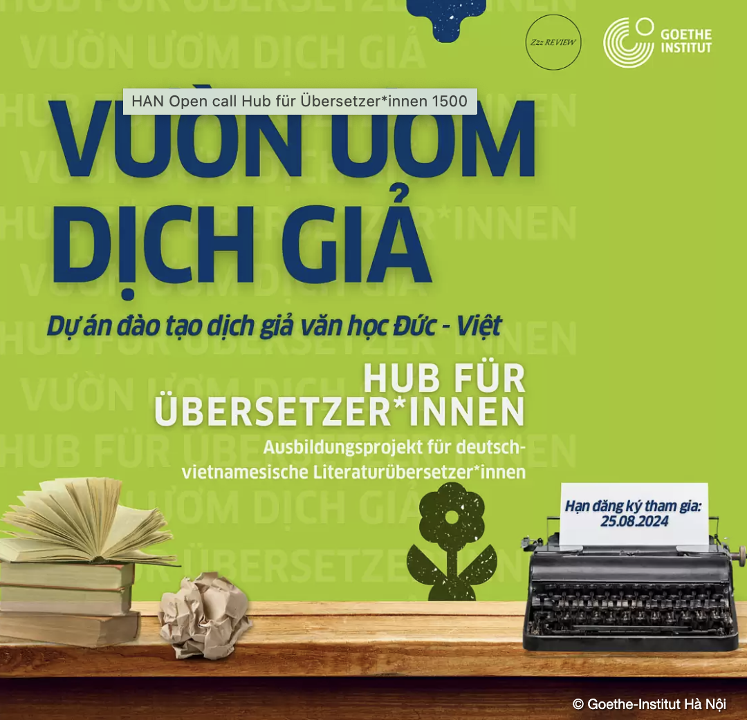 Thông tin về dự án "Vườn ươm dịch giả" do Viện Goethe Việt Nam khởi xướng