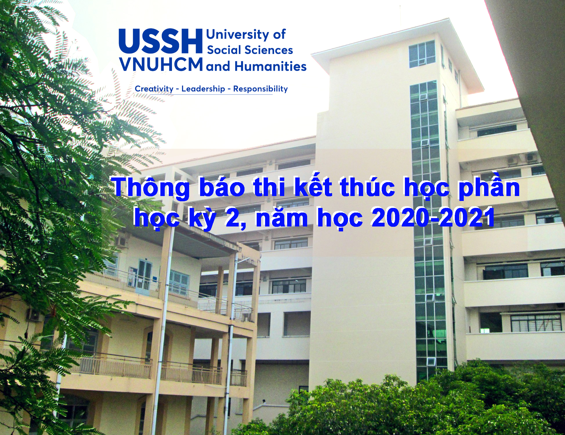 Thông báo thi kết thúc học phần học kỳ 2, năm học 2020-2021