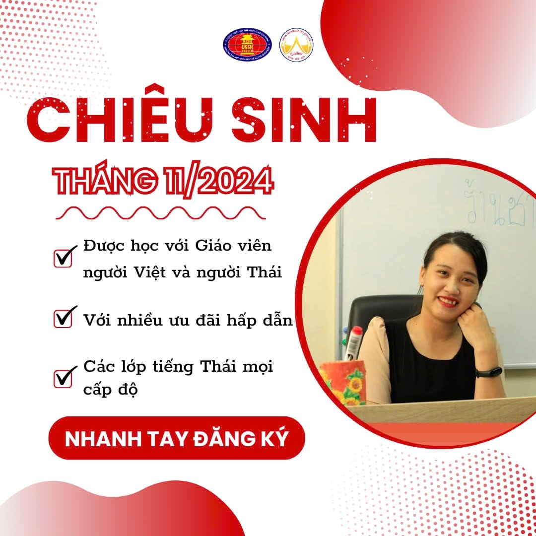 Chiêu sinh lớp tiếng Thái Offline & Online tháng 11/2024