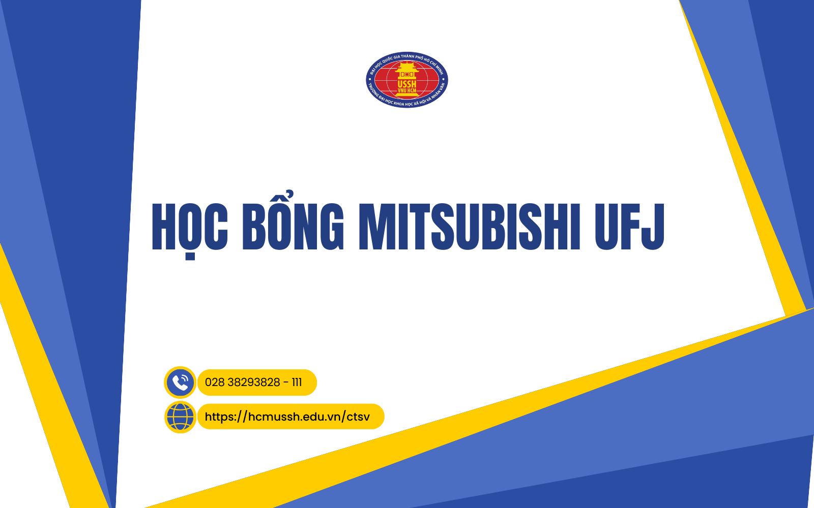 Kết quả đề cử sinh viên nhận học bổng Mitsubishi UFJ năm học 2023-2024