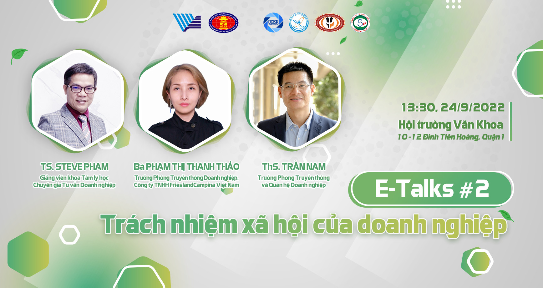 E-TALKS #2 – CHỦ ĐỀ “TRÁCH NHIỆM XÃ HỘI CỦA DOANH NGHIỆP”