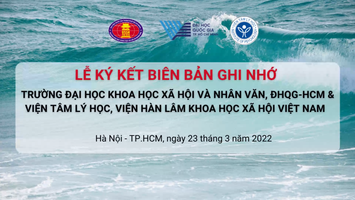 Lễ ký kết MOU giữa Trường Đại học Khoa học Xã hội và Nhân văn và Viện Tâm lý học