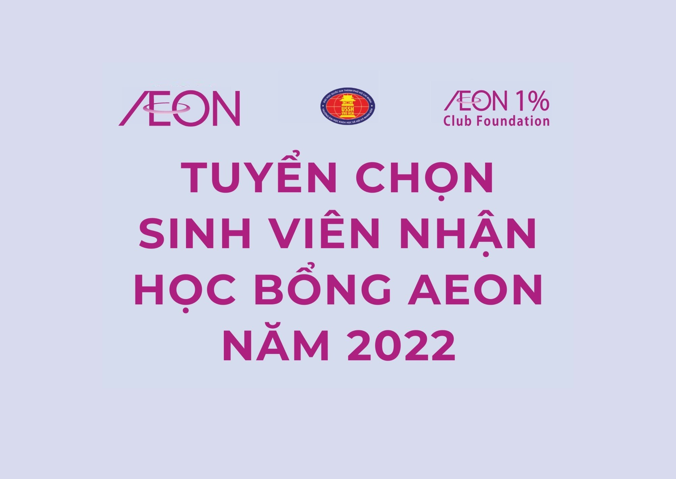 Thông báo về kết quả và lễ trao học bổng AEON năm 2022