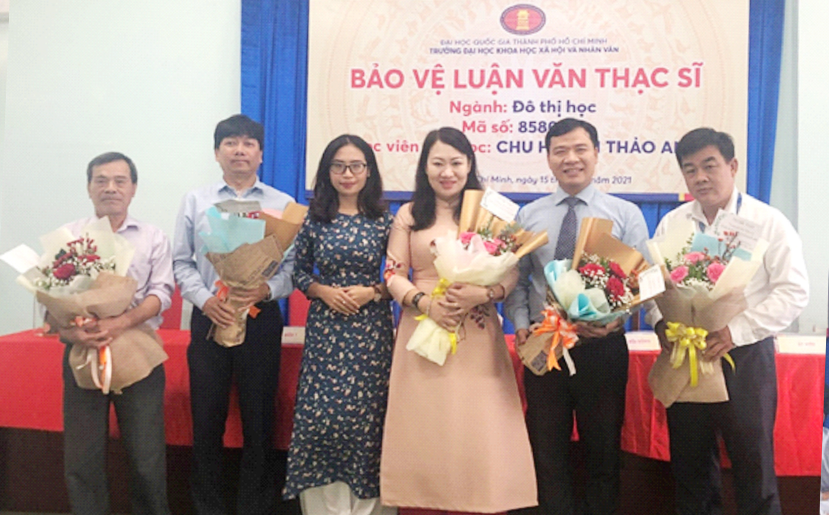 Buổi bảo vệ luận văn thạc sĩ của học viên Chu Huỳnh Thảo Anh