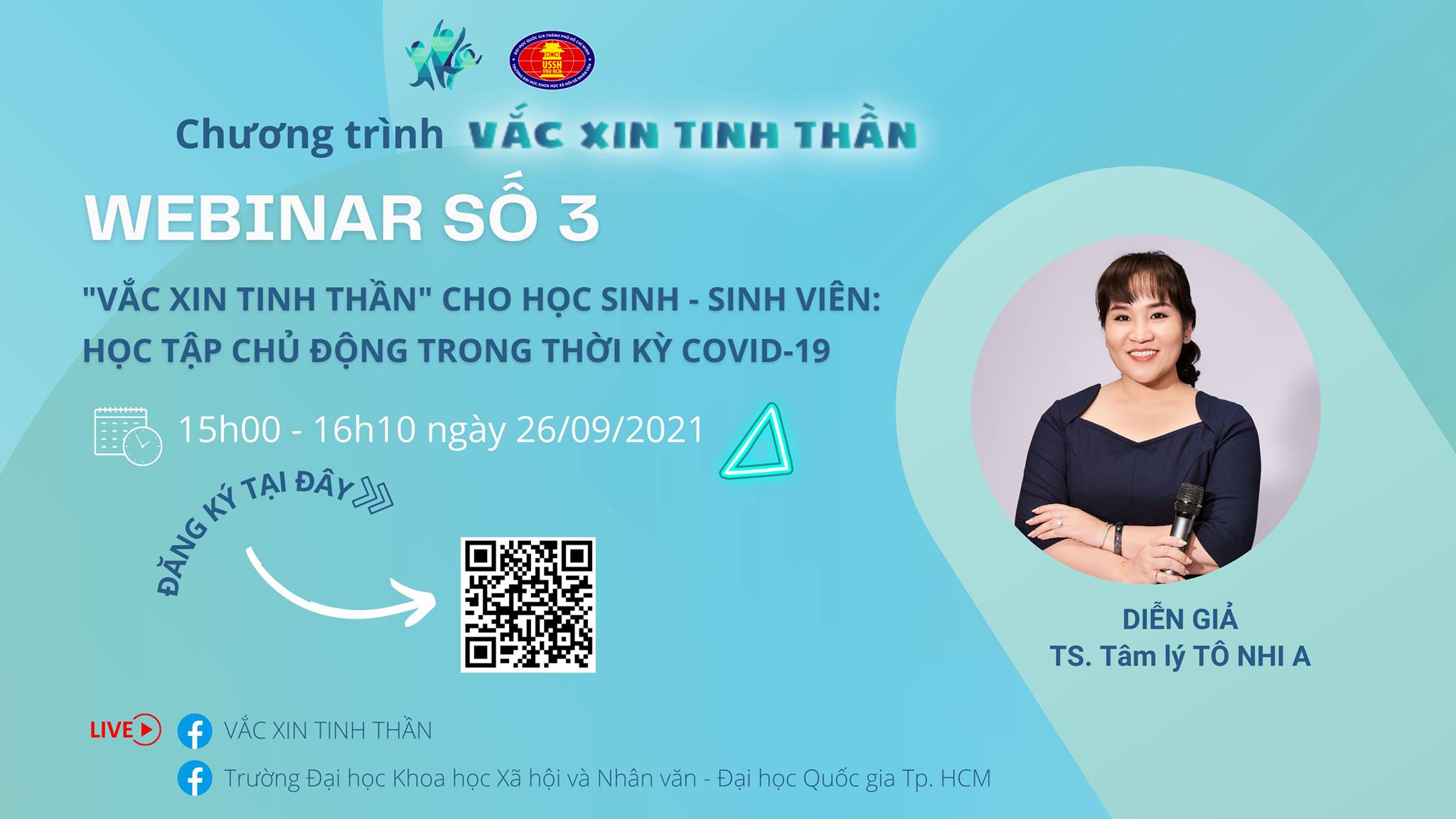 VXTT - THAM GIA WEBINAR SỐ 3: “VẮC XIN TINH THẦN CHO HỌC SINH, SINH VIÊN: HỌC TẬP CHỦ ĐỘNG TRONG THỜI KỲ COVID-19”