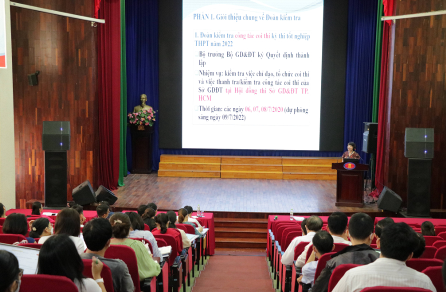 Tập huấn nghiệp vụ kiểm tra Kỳ thi tốt nghiệp THPT năm 2022