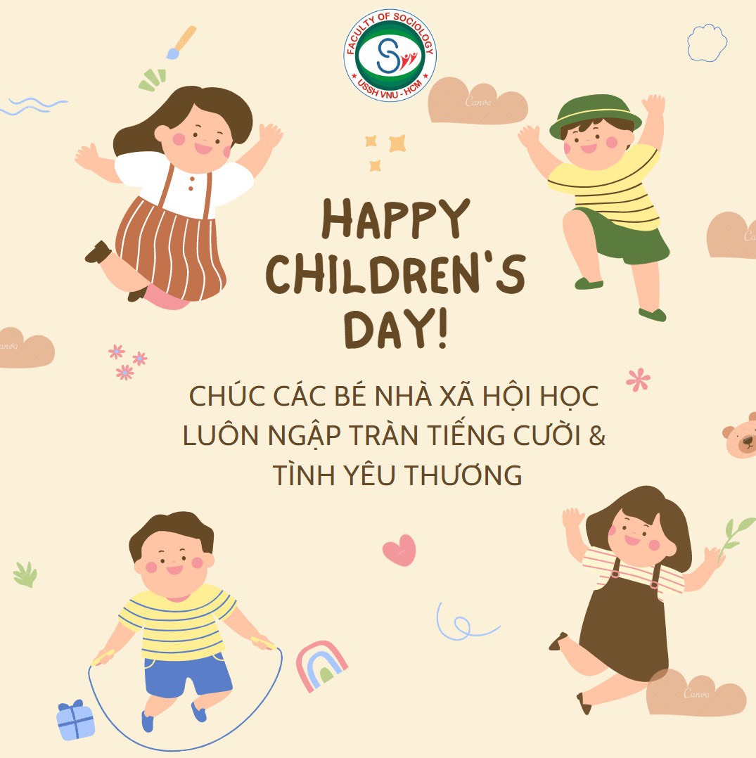 Thư gửi chúc 1.6 thiếu nhi khoa Xã hội học