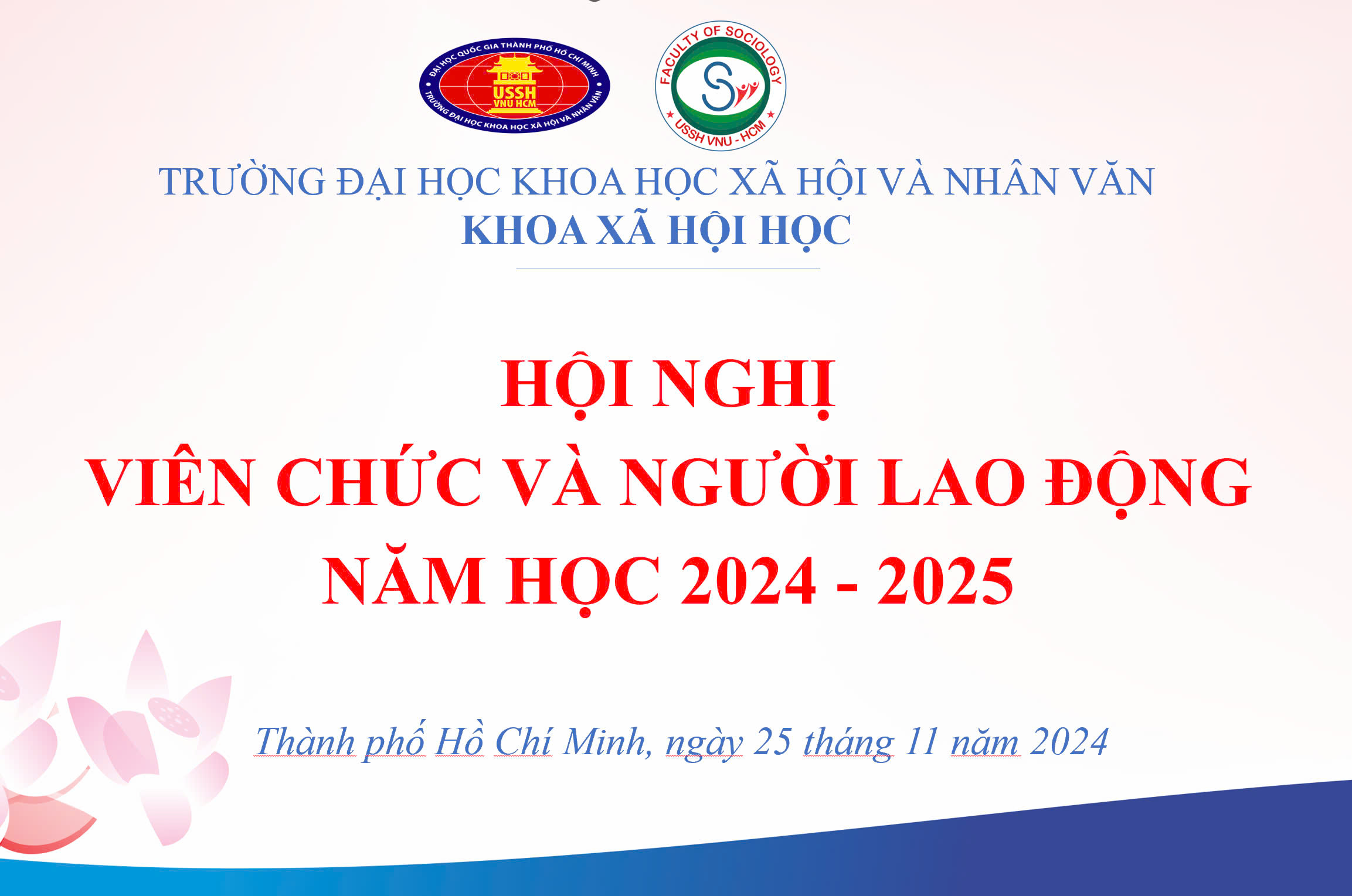 Hội nghị Viên chức và Người lao động năm học 2024-2025 Khoa Xã hội học