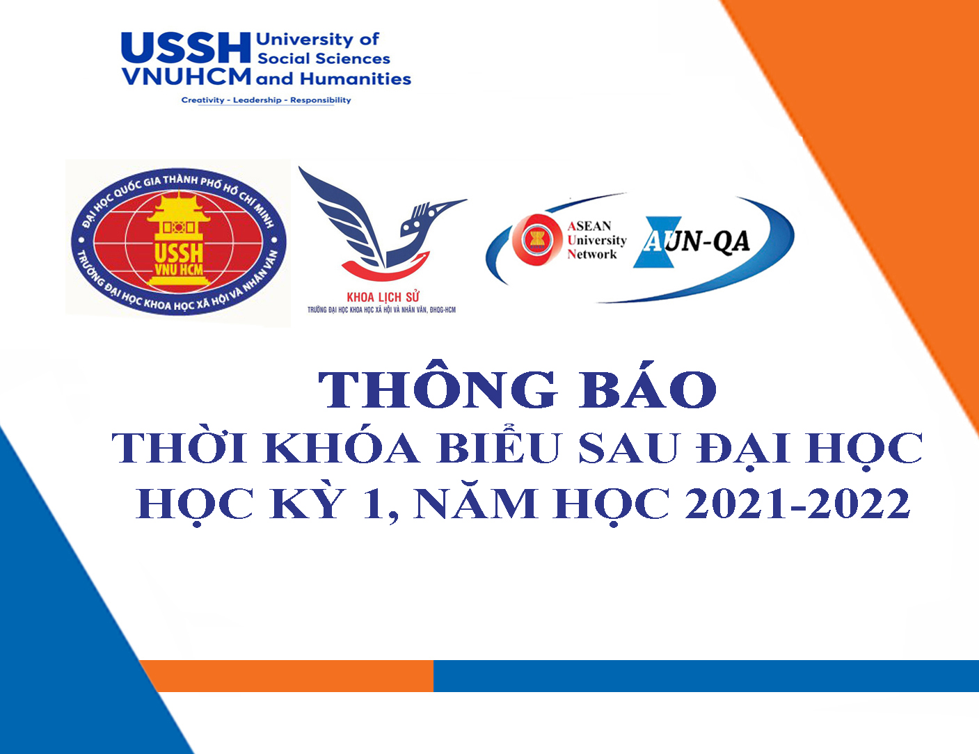 Thông báo Thời khóa biểu Sau Đại học