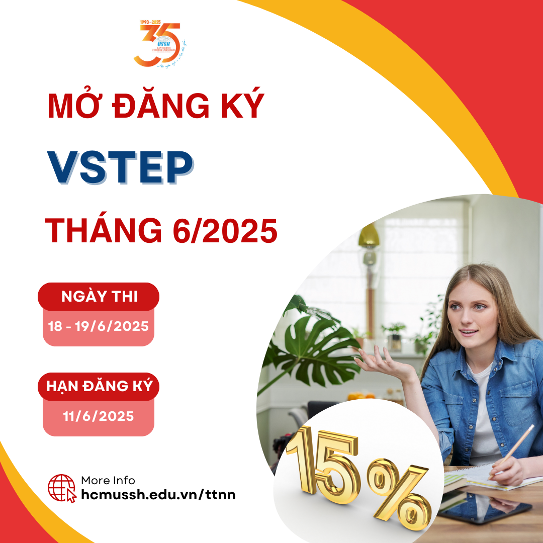 THÔNG BÁO TIẾP NHẬN ĐĂNG KÝ THI VSTEP THÁNG 6/2025