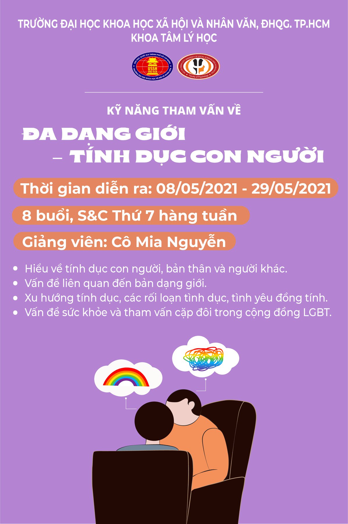 Khóa học “ KỸ NĂNG THAM VẤN VỀ ĐA DẠNG GIỚI - TÍNH DỤC CON NGƯỜI”