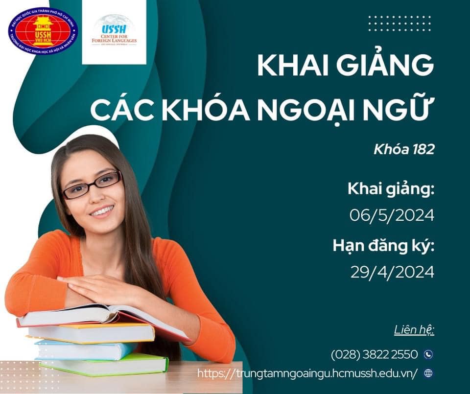 THÔNG BÁO ĐĂNG KÝ CÁC LỚP NGOẠI NGỮ CHUYÊN SÂU (KHOÁ 182)