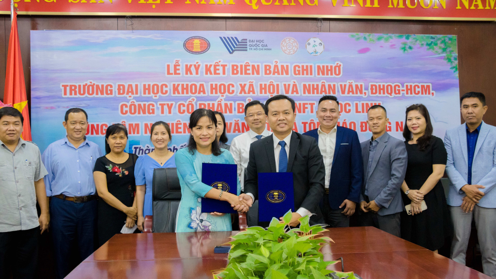 Ký kết giữa Nhà trường, Trung tâm Nghiên cứu Văn hoá và Tôn giáo Đông Nam Á và CTCP Bảo tồn NFT Ngọc Linh