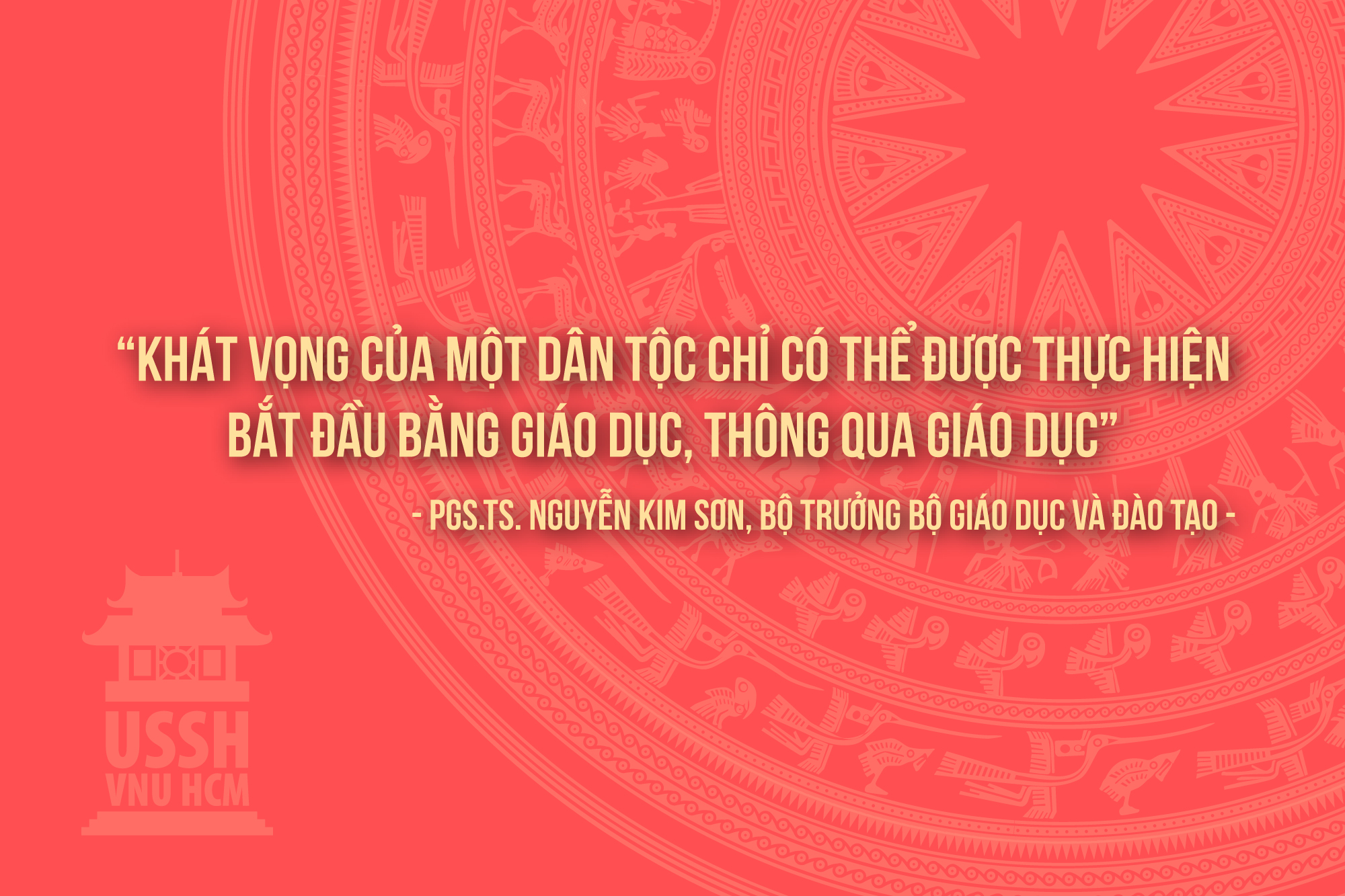 “Khát vọng của một dân tộc chỉ có thể được thực hiện bắt đầu bằng giáo dục” - Bộ trưởng Nguyễn Kim Sơn khẳng định vai trò giáo dục trong phát triển con người và dân tộc
