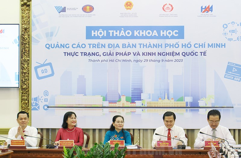Phối hợp cùng HĐND TPHCM và Hội Quảng cáo TPHCM tổ chức Hội thảo khoa học "Quảng cáo trên địa bàn TPHCM - Thực trạng, giải pháp và kinh nghiệm quốc tế"