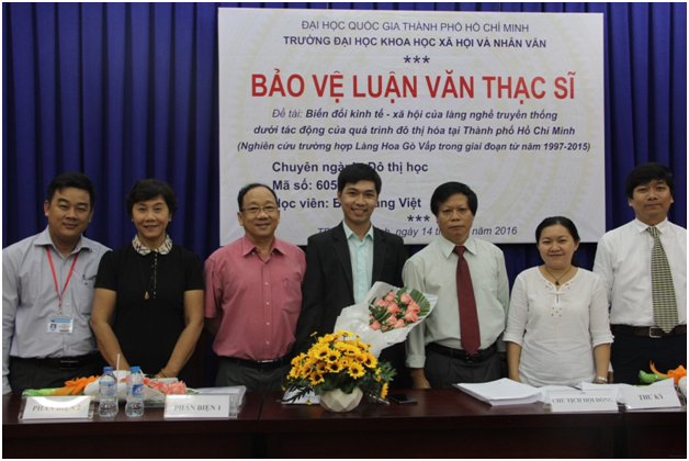 Buổi bảo vệ luận văn thạc sĩ của học viên Bùi Hoàng Việt