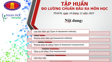 Tập huấn đo lường chuẩn đầu ra môn học