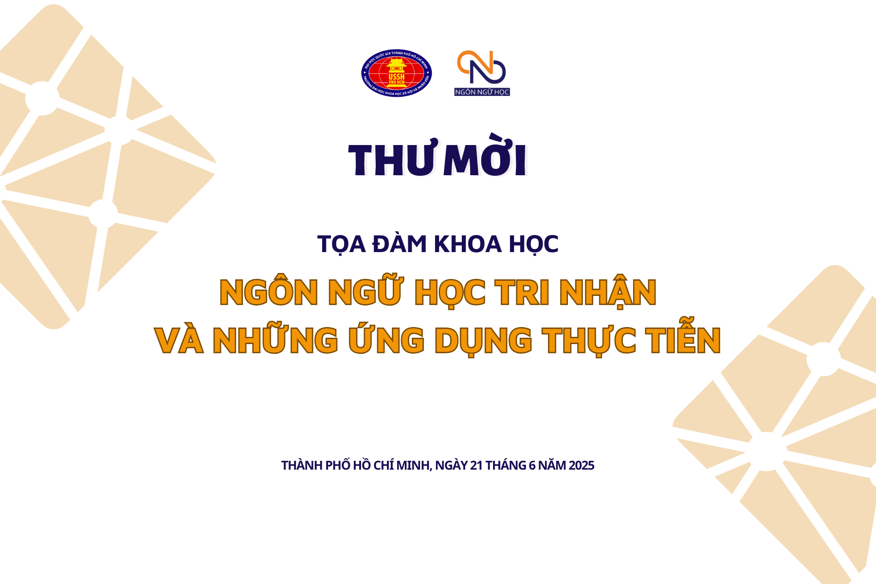 Thư mời tham dự Tọa đàm khoa học "Ngôn ngữ học tri nhận và những ứng dụng thực tiễn" do Khoa Ngôn ngữ học tổ chức