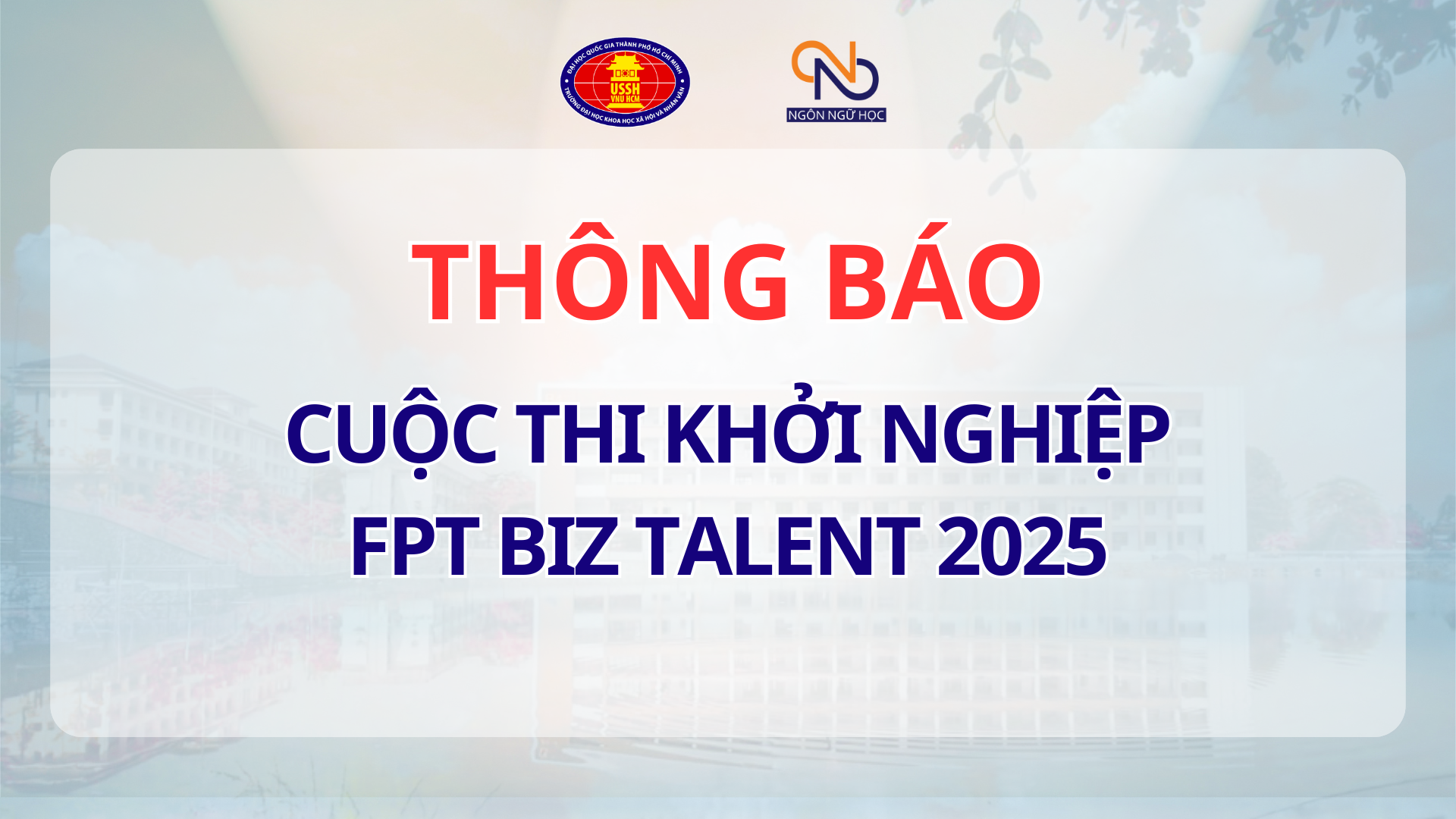 Thông báo về cuộc thi khởi nghiệp FPT Biz Talent 2025