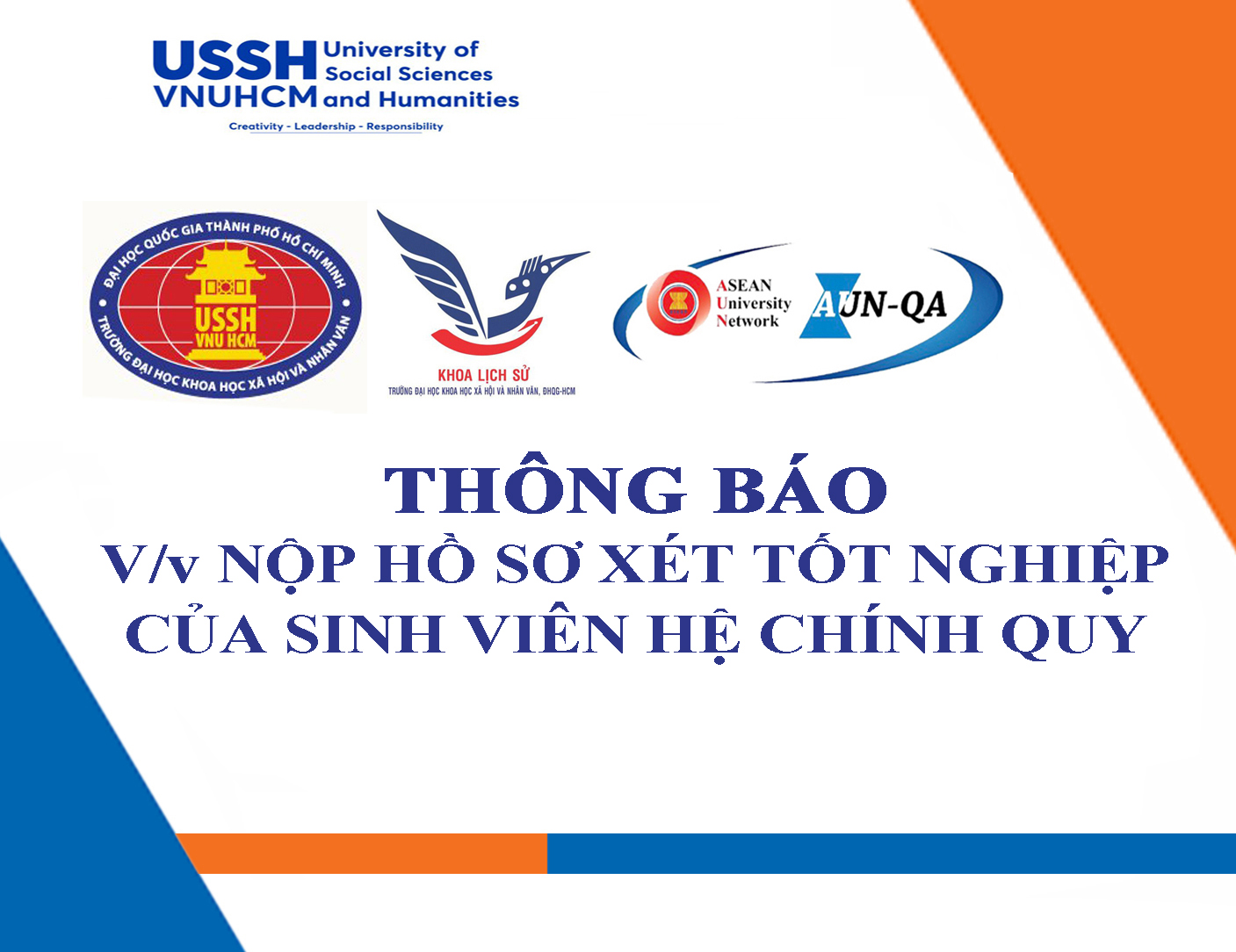 Thông báo về việc nộp hồ sơ xét tốt nghiệp của sinh viên hệ chính quy