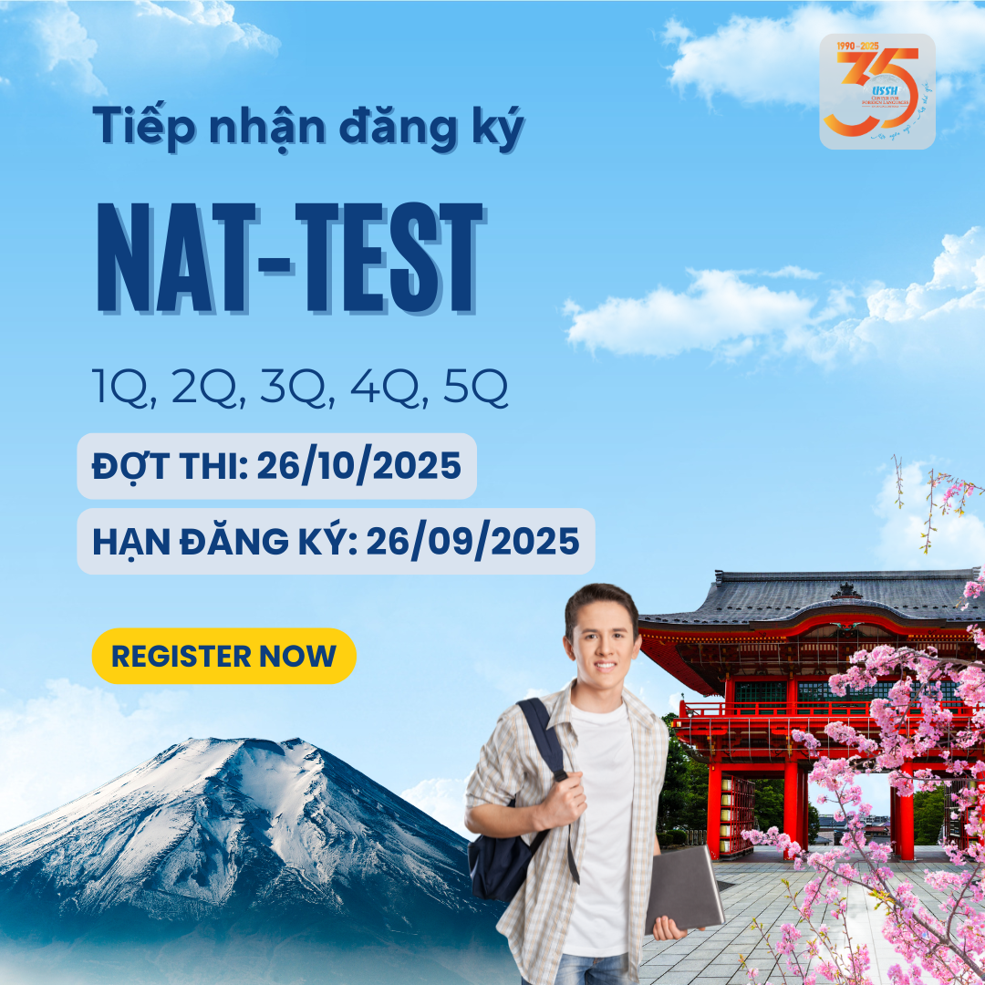 THÔNG BÁO TIẾP NHẬN ĐĂNG KÝ THI NAT-TEST THÁNG 10/2025
