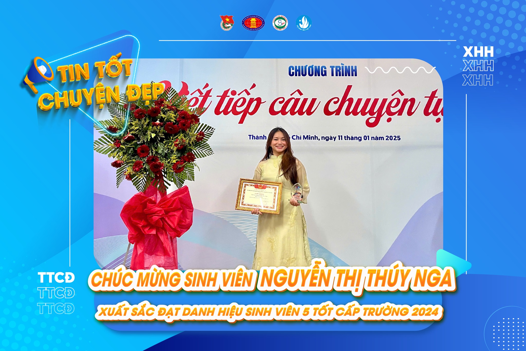 Tỏa sáng danh hiệu 5 tốt cấp trường năm 2024 của khoa xã hội học