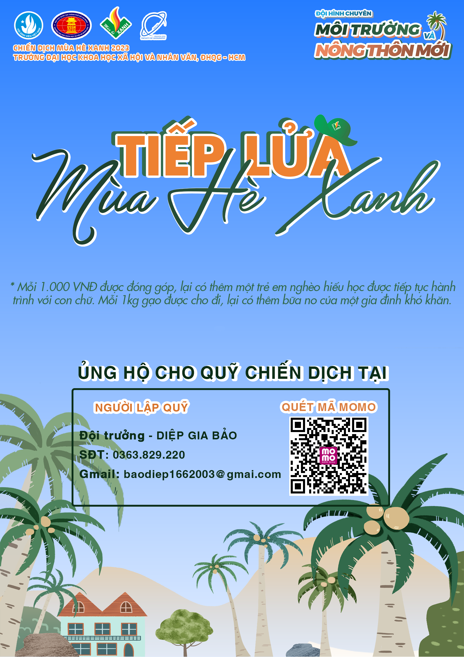 CHIẾN DỊCH MÙA HÈ XANH NĂM 2023_ĐỘI HÌNH CHUYÊN MÔI TRƯỜNG VÀ NÔNG THÔN MỚI