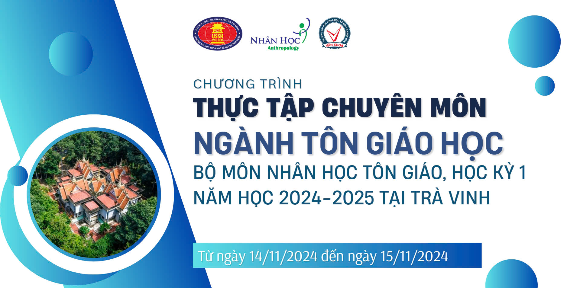 Thực tập chuyên môn ngành Tôn giáo học tại Trà Vinh tháng 11 năm 2024