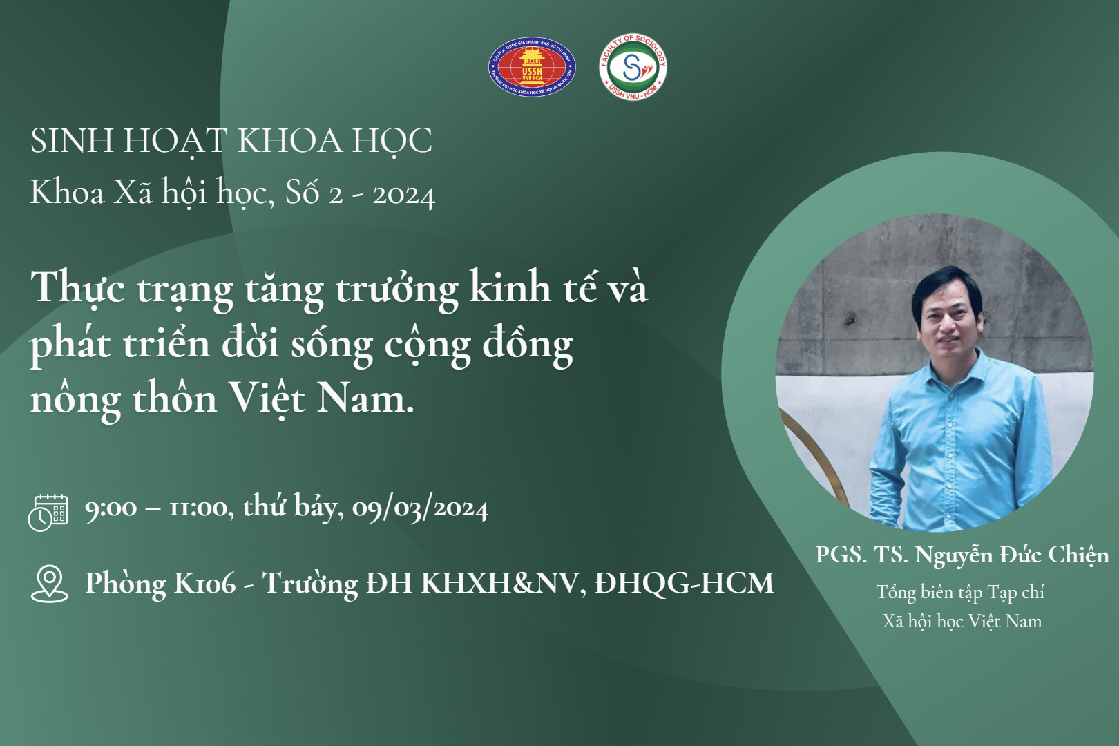 Mời tham dự sinh hoạt khoa học số 2 “Thực trạng tăng trưởng kinh tế và phát triển đời sống cộng đồng nông thôn Việt Nam”