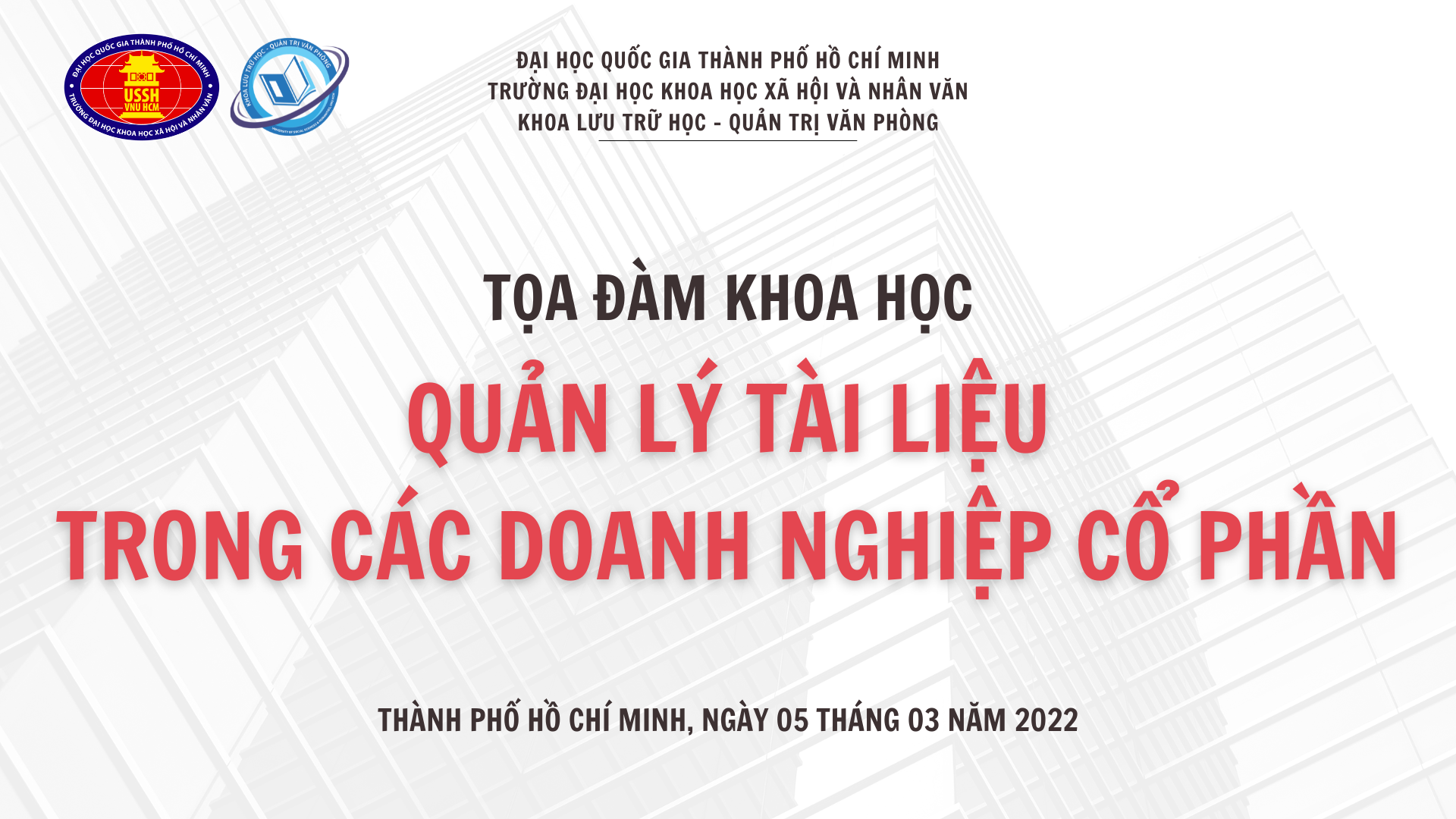 Tọa đàm khoa học "Quản lý tài liệu trong các doanh nghiệp cổ phần"