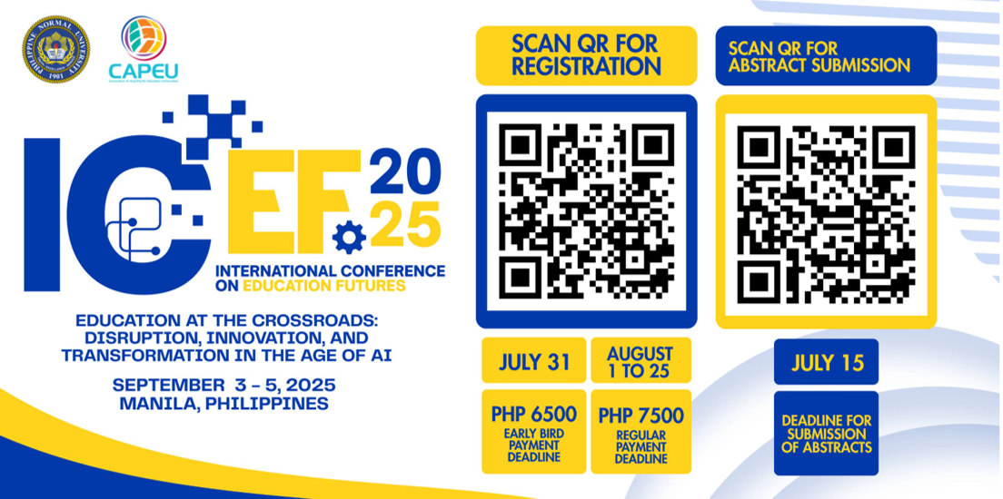 Call for Participation: ICEF 2025 – International Conference on Education Futures (Sept 3–5, Manila)
