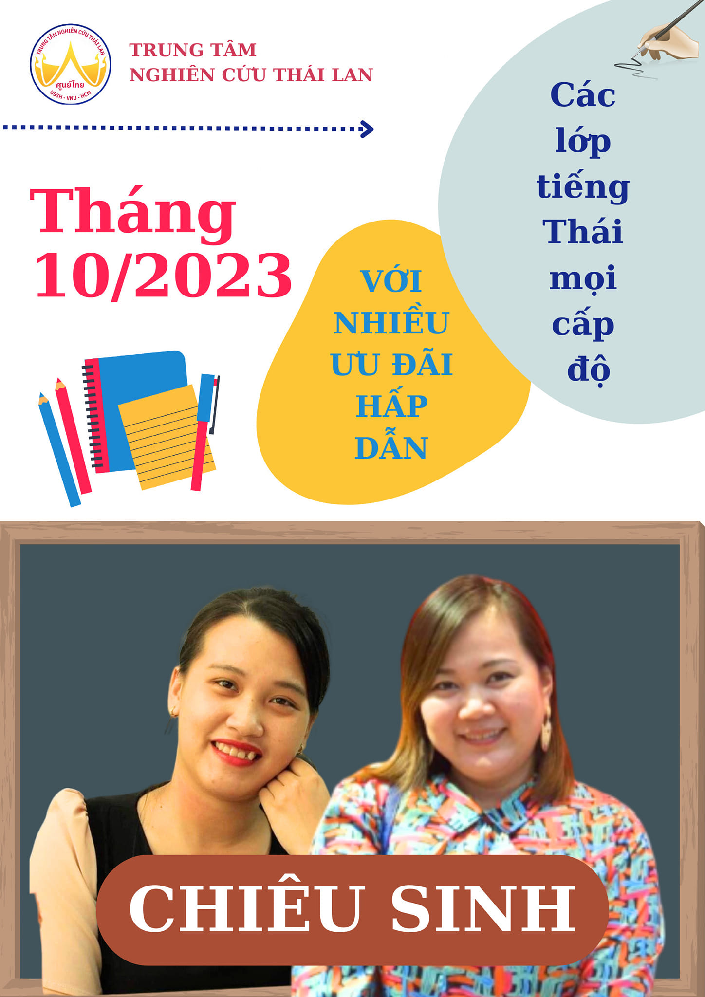 Chiêu sinh lớp tiếng Thái Offline và Online tháng 10/2023