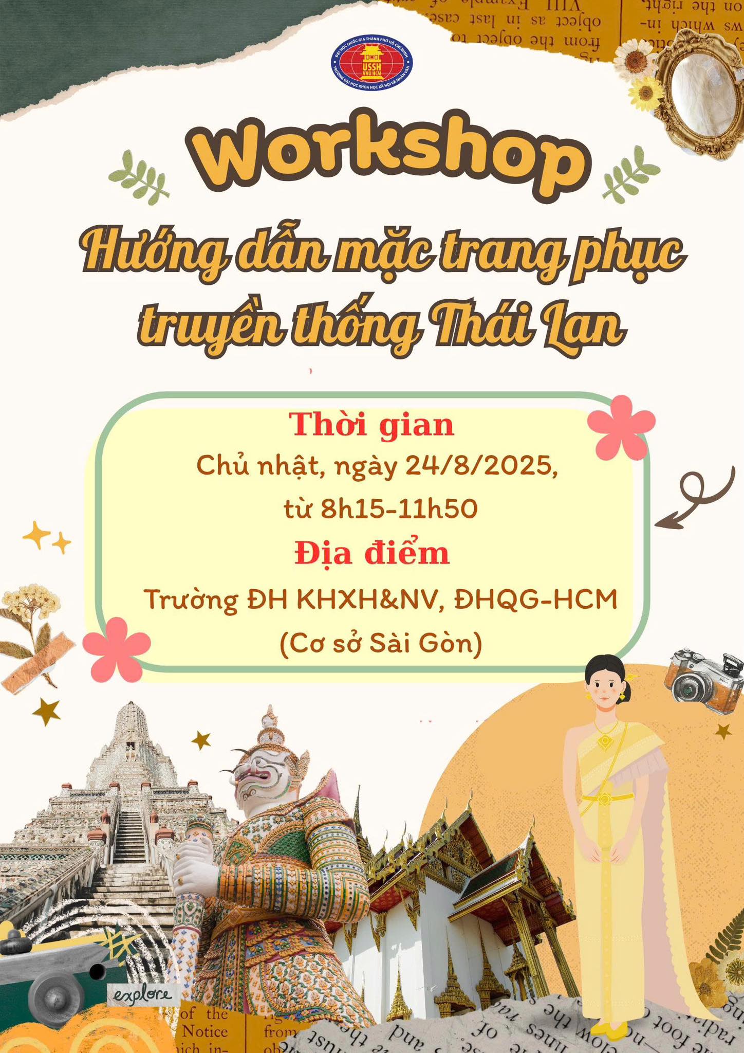 WORKSHOP HƯỚNG DẪN MẶC TRANG PHỤC TRUYỀN THỐNG THÁI LAN