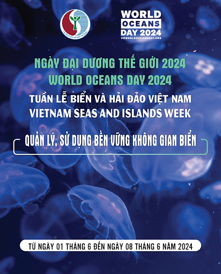Tuần lễ Biển và Hải đảo Việt Nam và hưởng ứng Ngày Đại dương thế giới năm 2024 với chủ đề “Quản lý, sử dụng bền vững không gian biển”