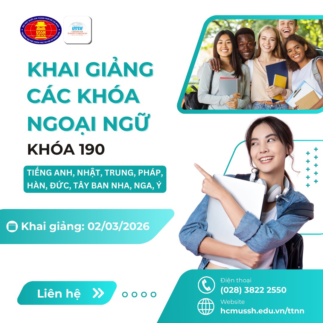 CHIÊU SINH các khoá đào tạo chuyên sâu của các ngoại ngữ