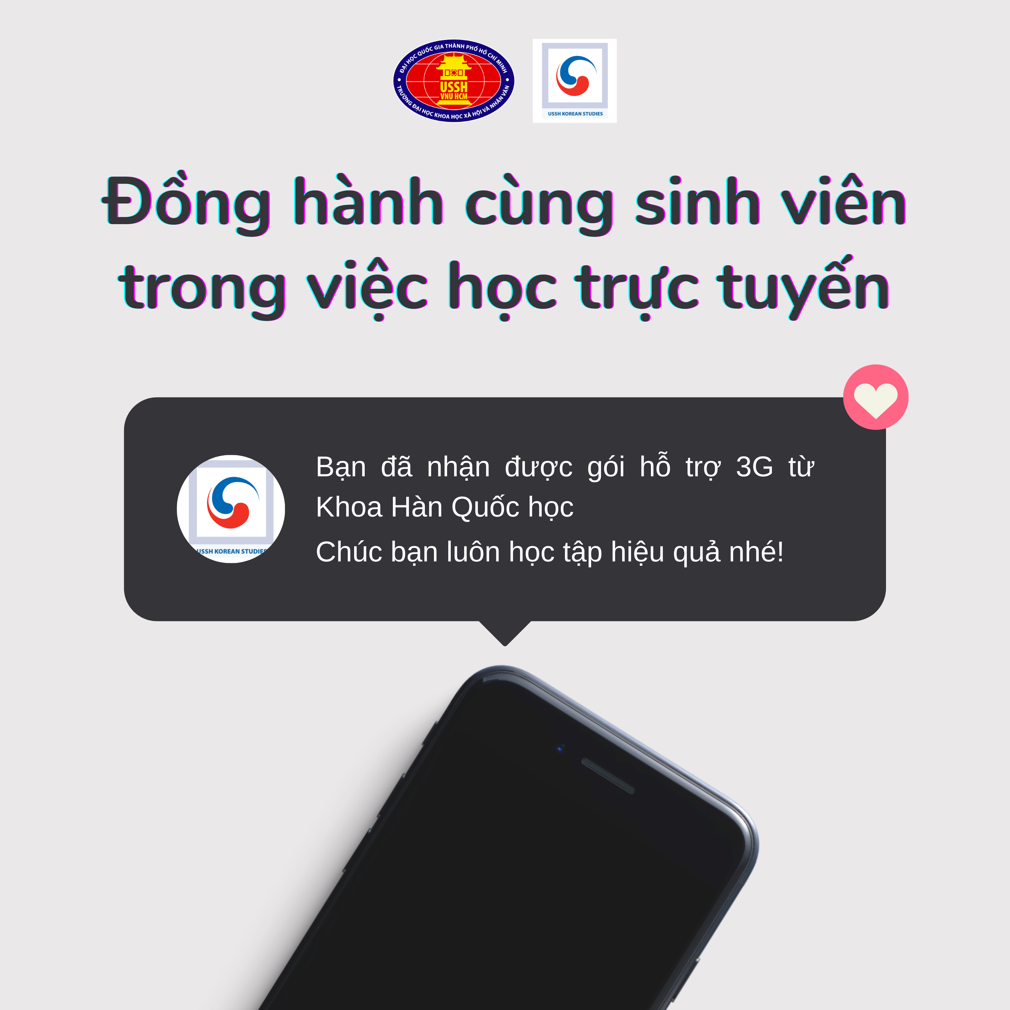 Đồng hành cùng sinh viên trong việc học trực tuyến