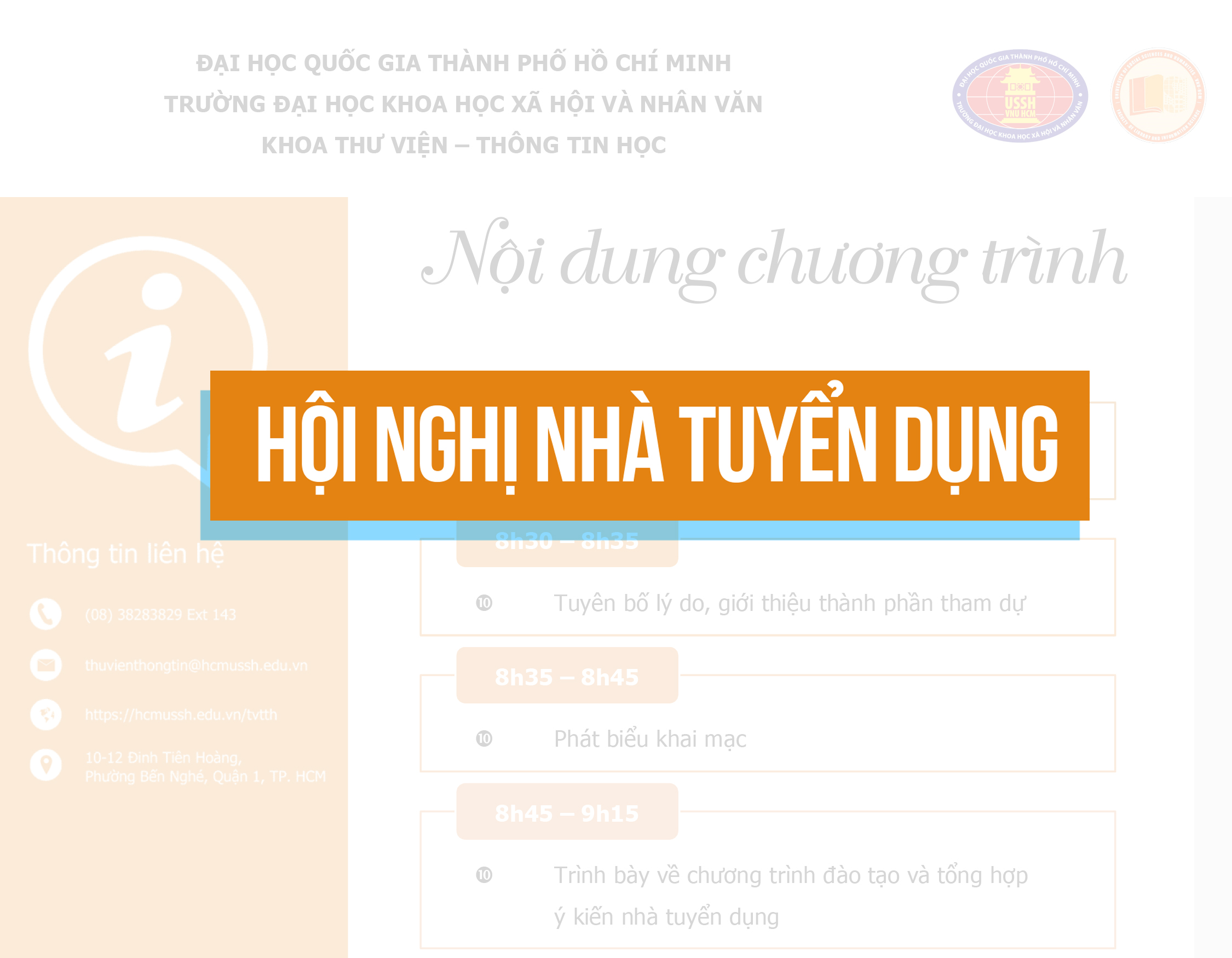Hội nghị Nhà tuyển dụng Khoa Thư viện – Thông tin học năm 2021