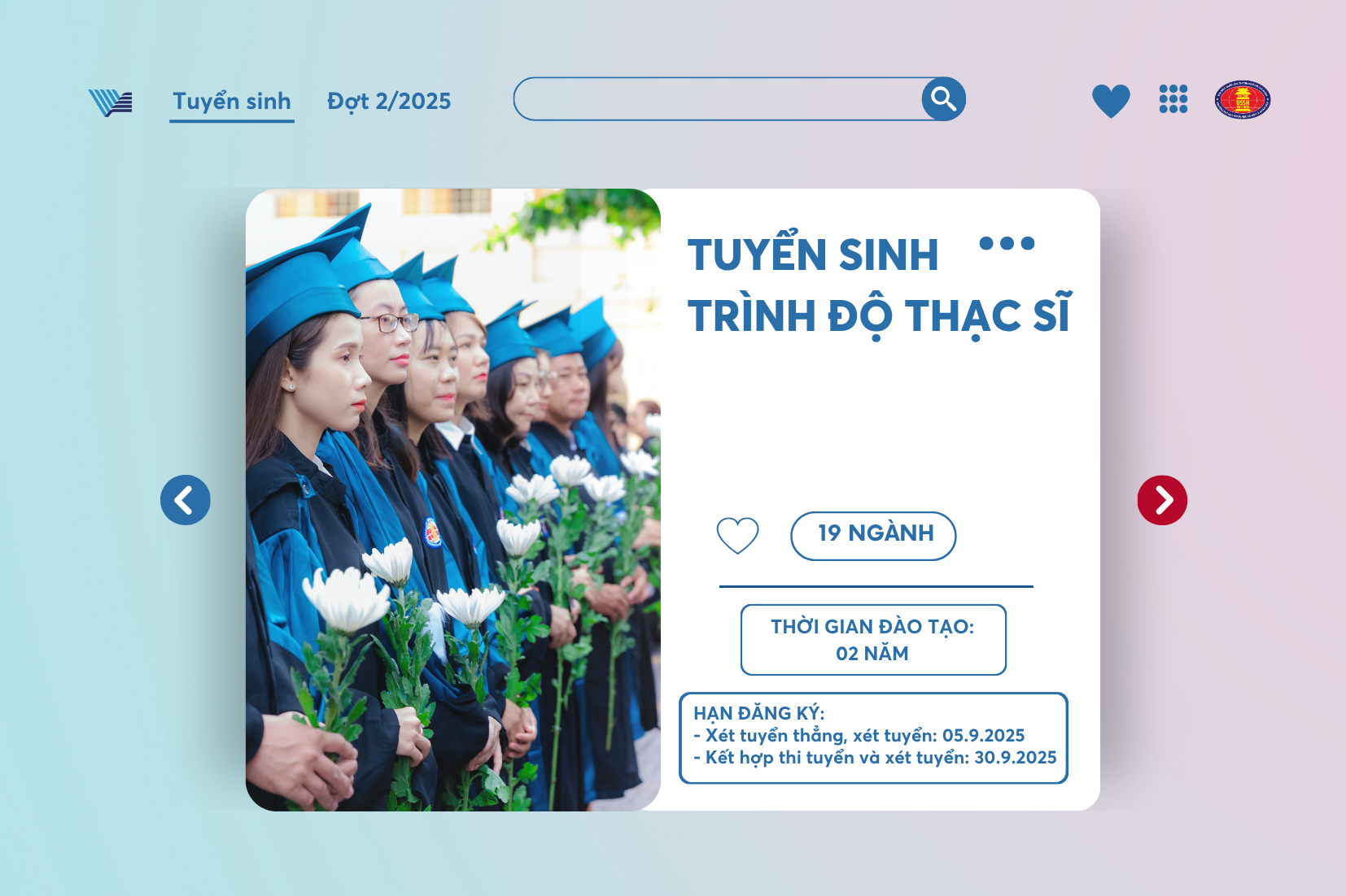 Tuyển sinh trình độ Thạc sĩ đợt 2 năm 2025